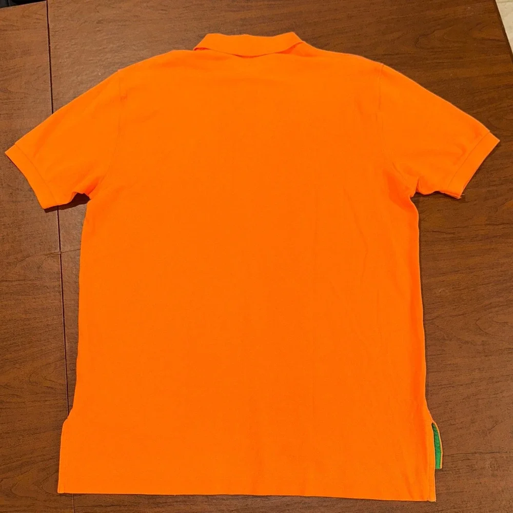 Polo Ralph Lauren Mens Orange Yacht Club 1st Class Nautical Polo Shirt Large NWT